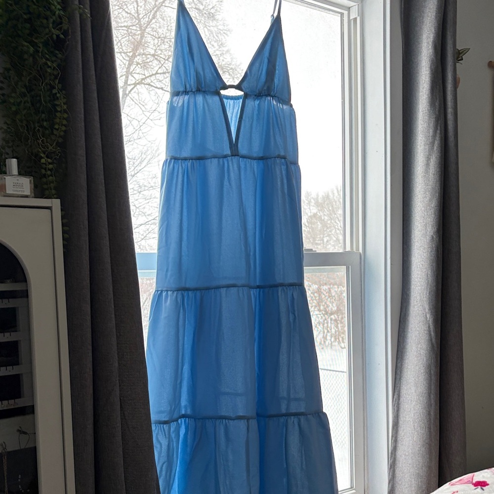 SHEIN Light Blue Maxi Dress